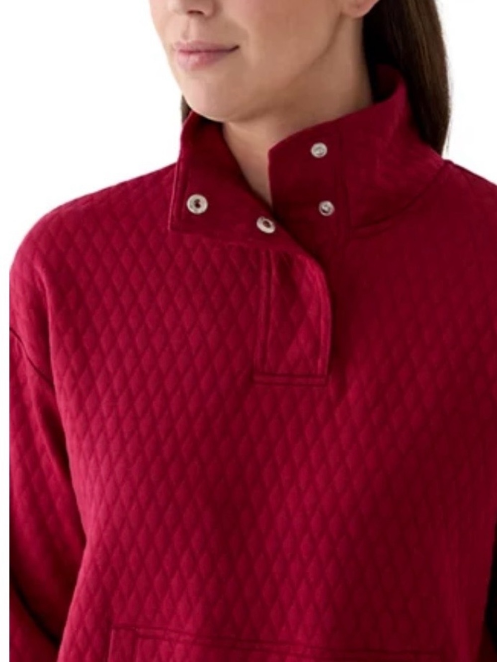 Women's Diamond Quilted 1/2 Zip Pullover, size Large